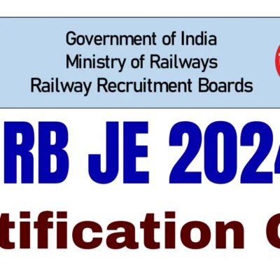 RRB JE Recruitment 2024: जूनियर इंजीनियर के 7951 पदों के लिए नोटिफिकेशन जारी, आवेदन 30 जुलाई से शुरू